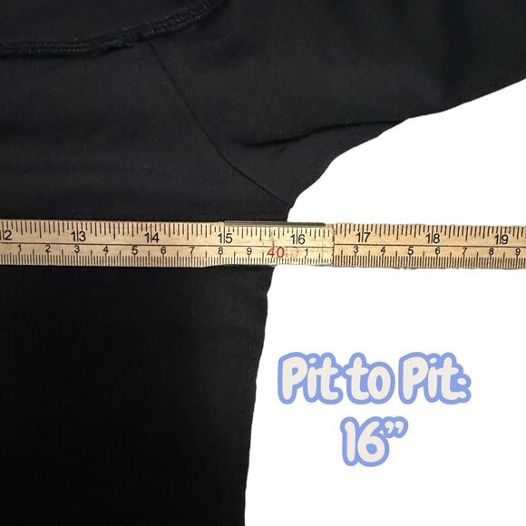 Aritzia Contour Castoro Off-Shoulder Bodycon Mini Dress Women’s L Black NWT $98 - Picture 6 of 8